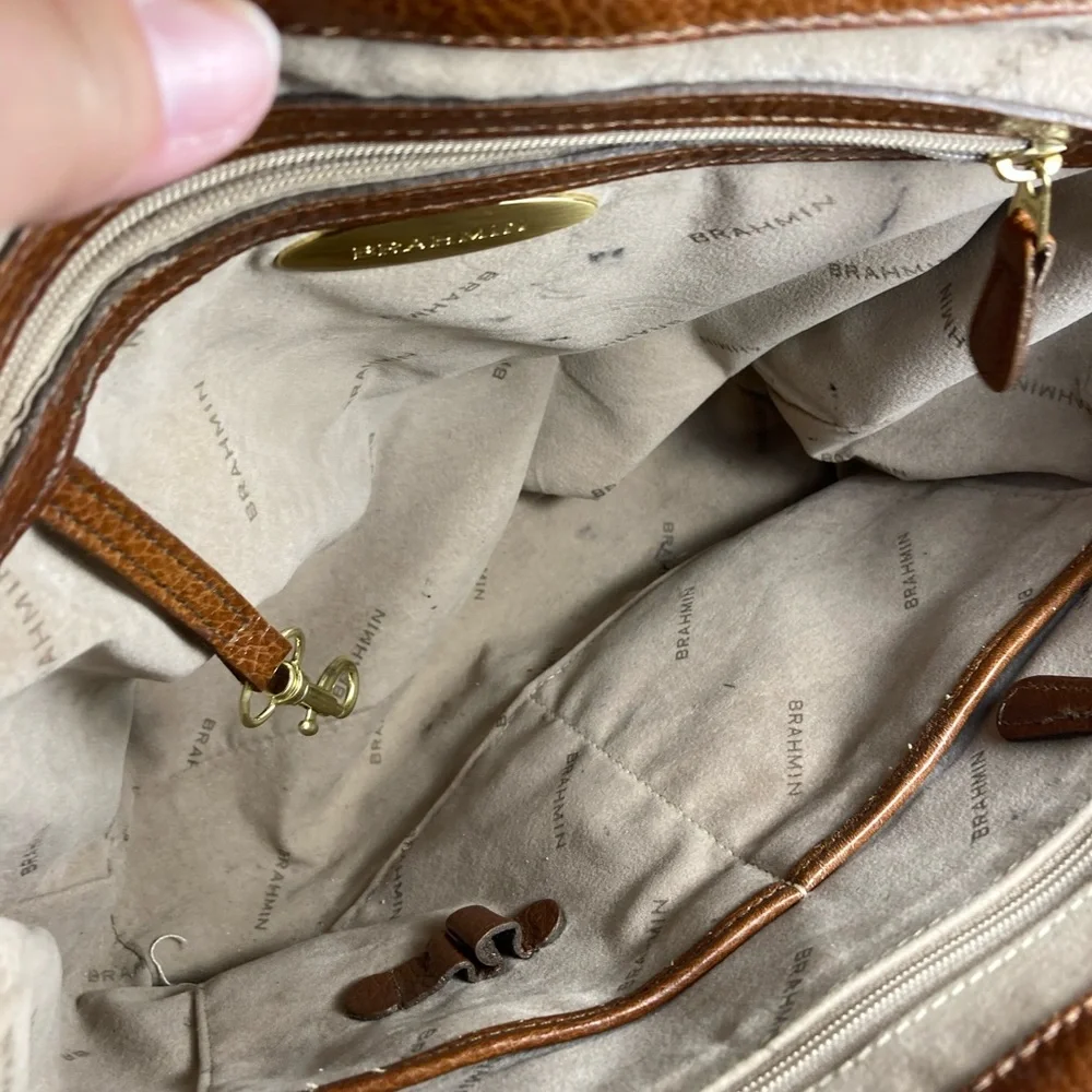 Brahmin Brown Leather WOMENS messenger SHOULDERBAG - Picture 8 of 10